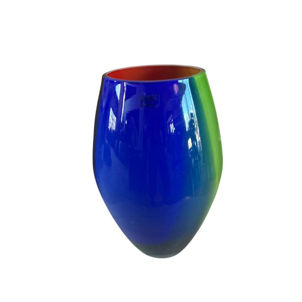 Murano Glass Vase H”18 multicolor